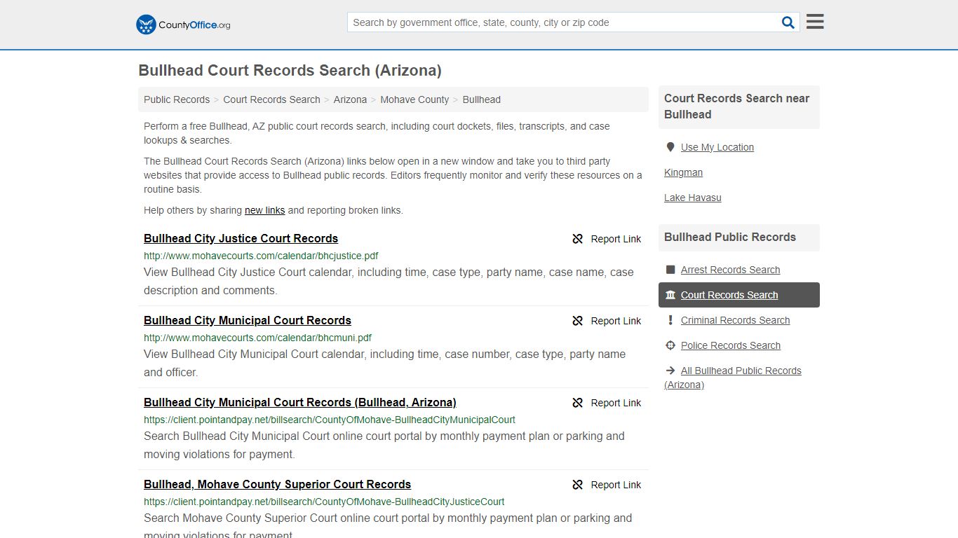 Court Records Search - Bullhead, AZ (Adoptions, Criminal, Child Support ...